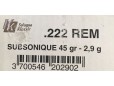 222 Rem Sologne Subsonic 70gr